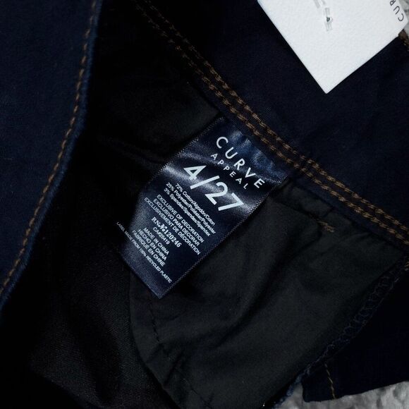 Curve Appeal Blue Curve Creator High Rise Skinny Jeans Stretch Size 4 27 - Picture 5 of 8